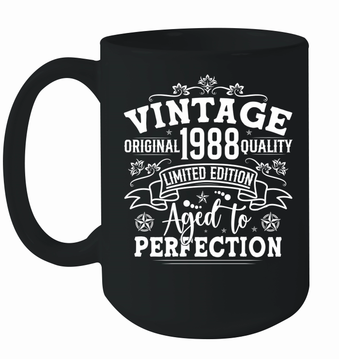 Vintage Birthday TShirt Design Bundle 1988 Ceramic Mug