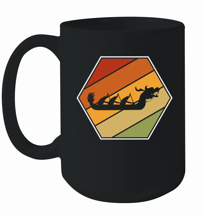 Vintage Dragon Boat Racing Ceramic Mug