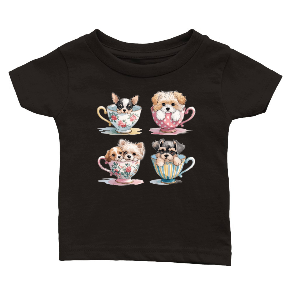 Dog Watercolor Bundle 08 Classic Baby Crewneck T-shirt