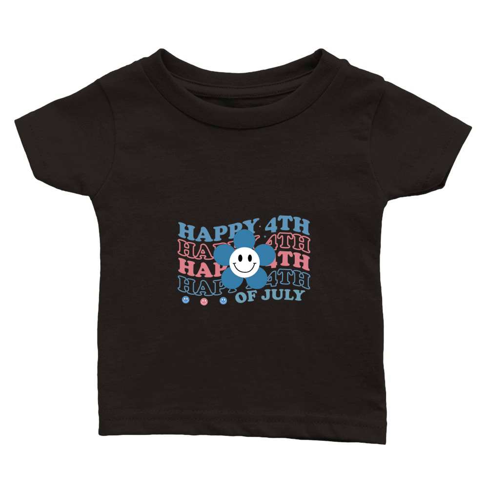 Happy 4th Of July Classic Baby Crewneck T-shirt