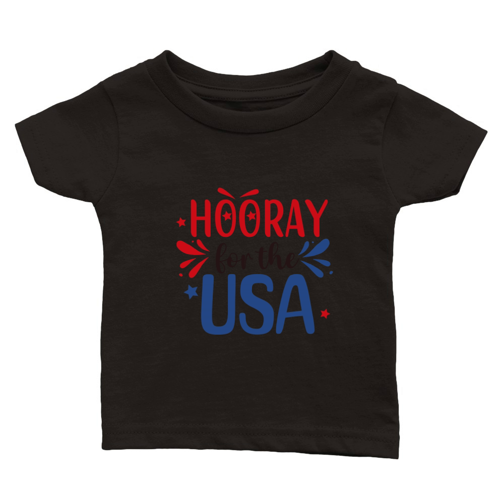 Hooray forthe USA Classic Baby Crewneck T-shirt