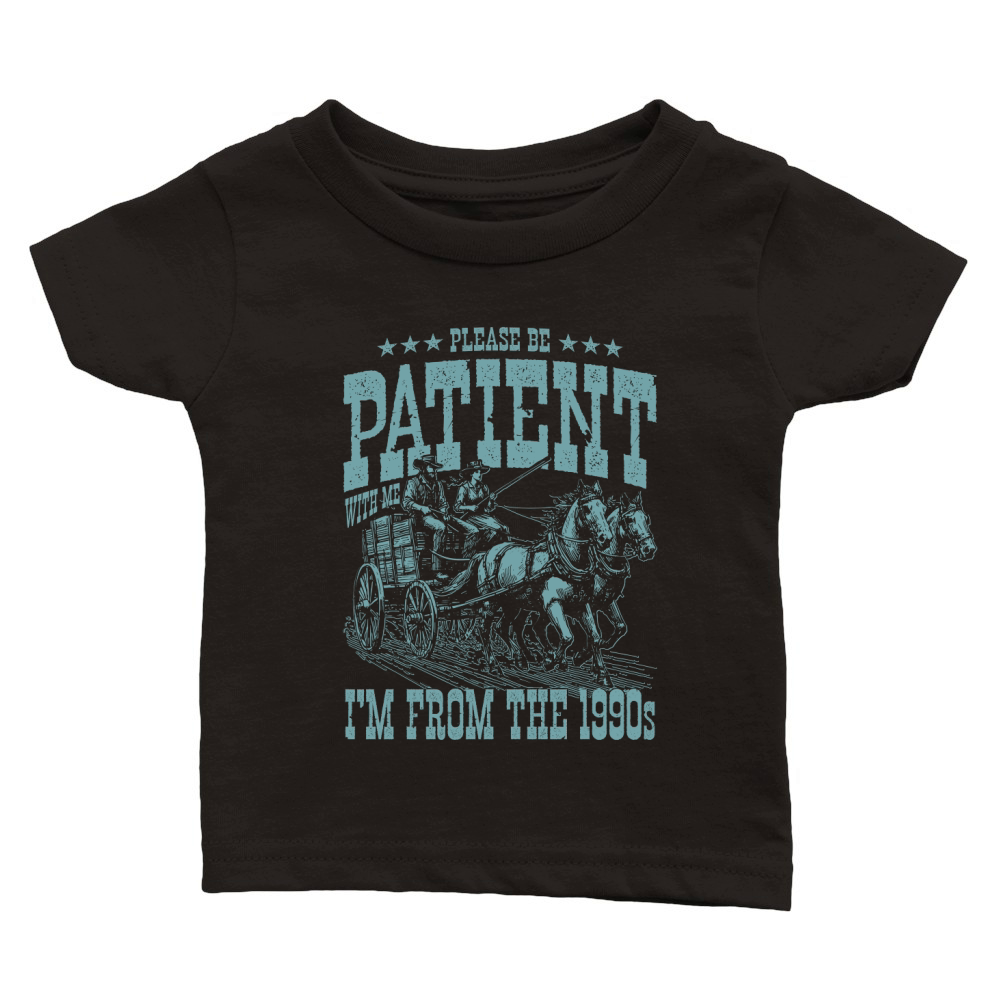 Im From The 1900s Cowboy Western D Retro Green Classic Baby Crewneck T-shirt