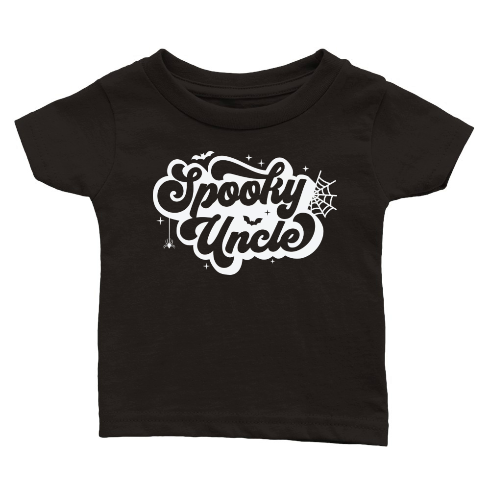SpookyUncleRetro White Classic Baby Crewneck T-shirt