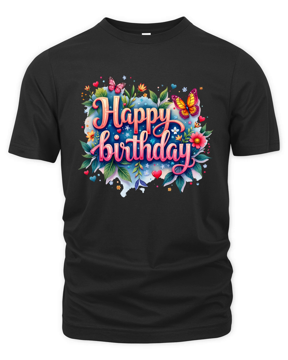 Floral Birthday Girl Organic Unisex T-shirt
