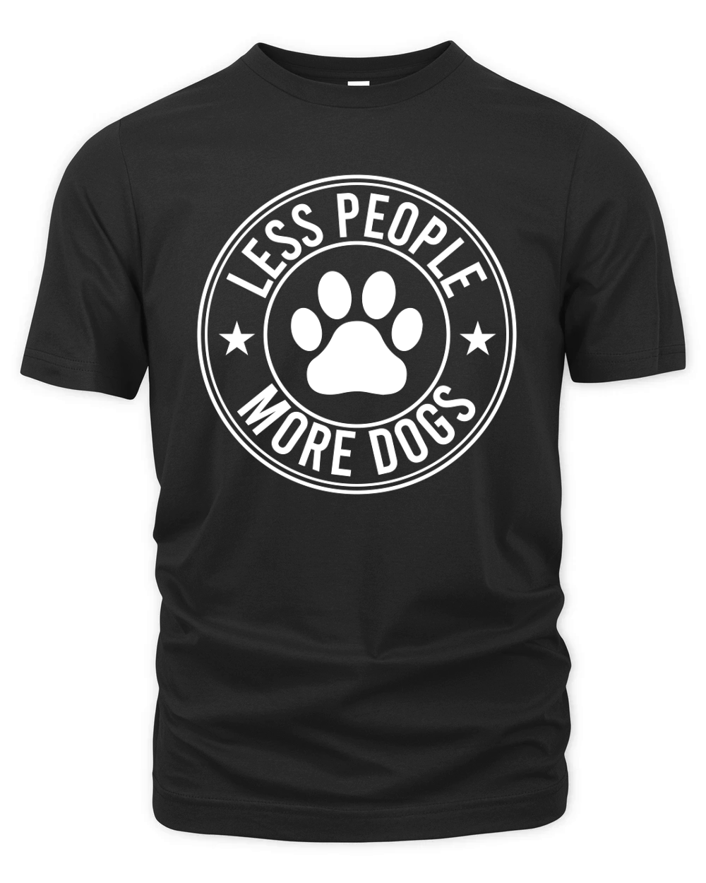 Less People More Dogs Organic Unisex T-shirt