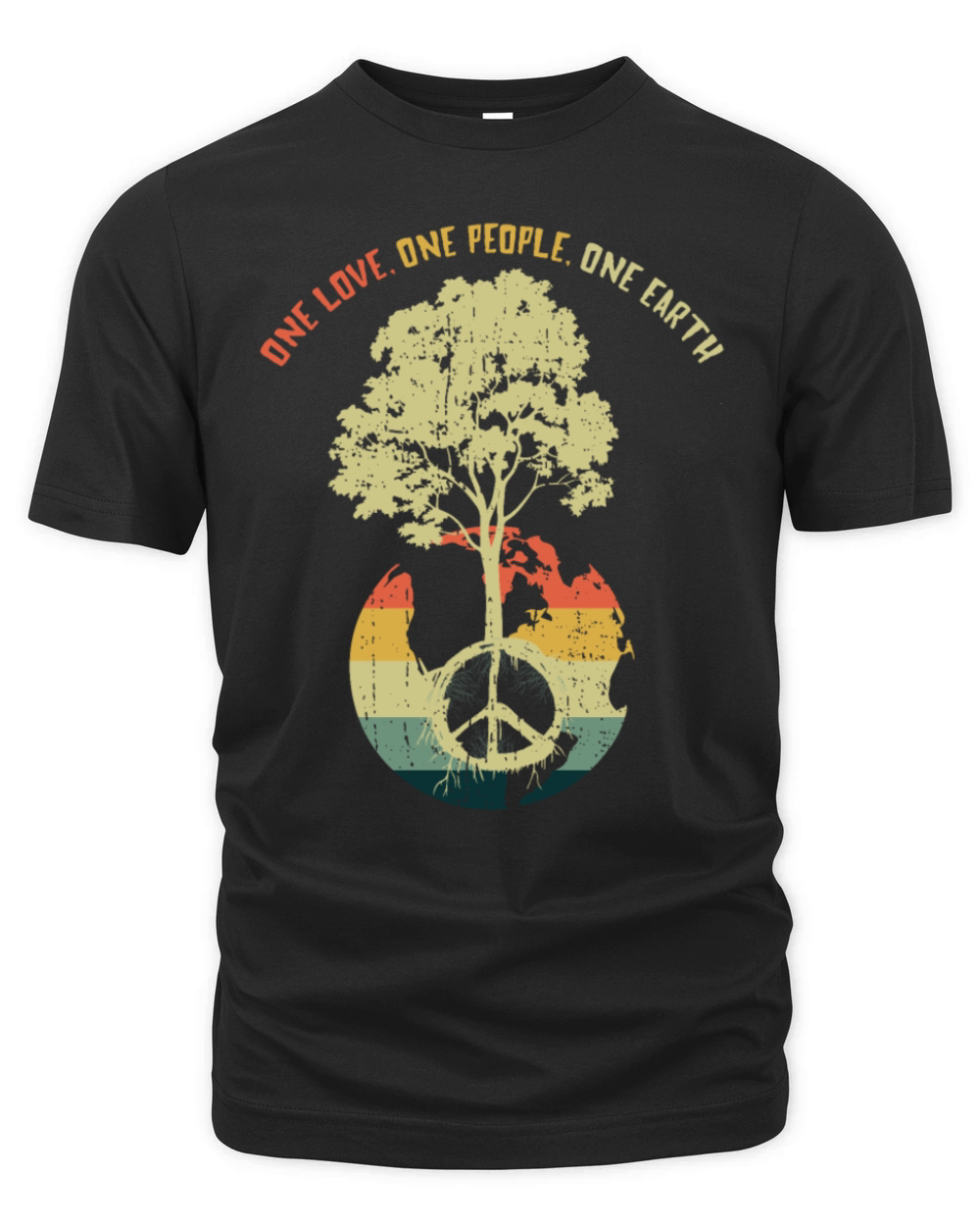 Retro Vintage People Planet Save World Earth Day Organic Unisex T-shirt