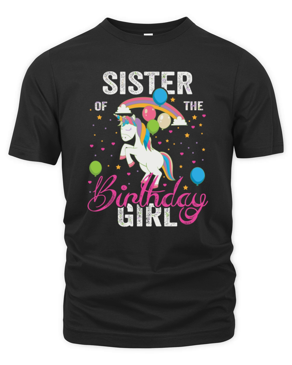Sister Of The Birthday Girl Awesome Unicorn Gift F Organic Unisex T-shirt
