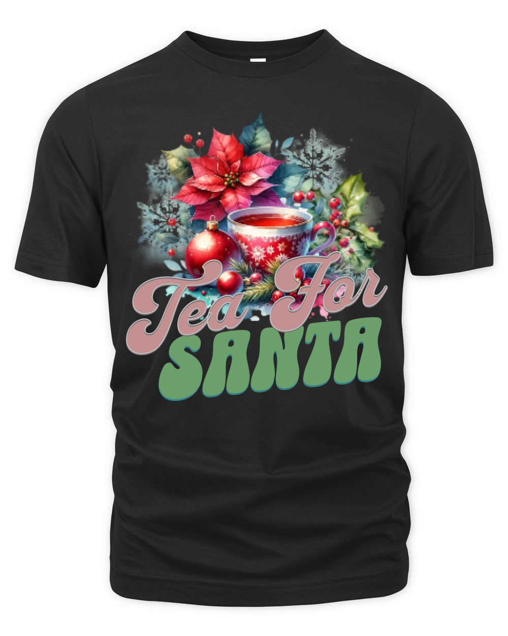 Tea For Santa Christmas 5 Organic Unisex T-shirt