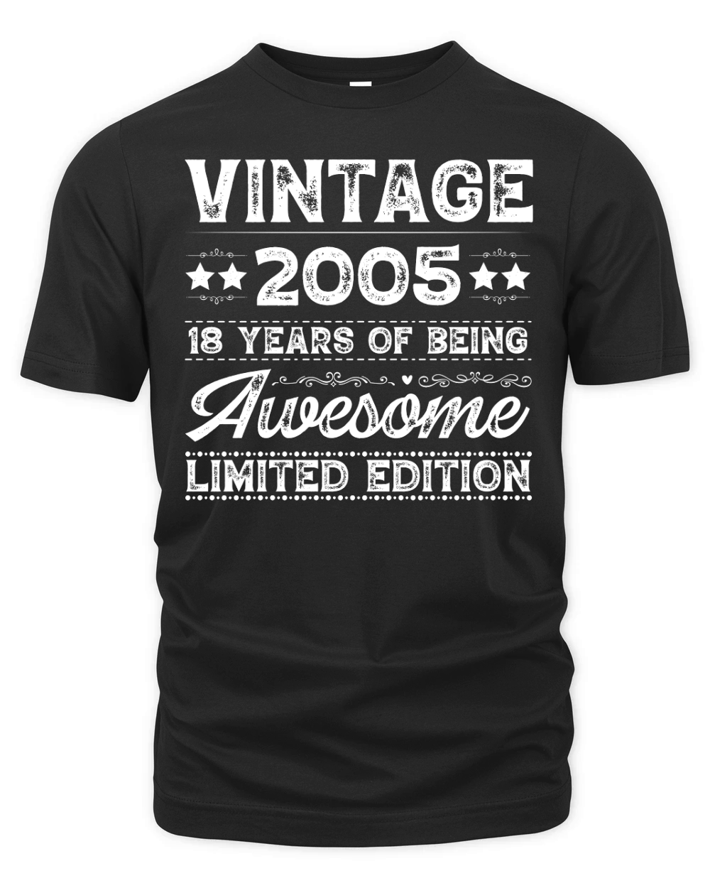 Vintage 2005 Being Awesome Limited Edition Birthday (2) Organic Unisex T-shirt
