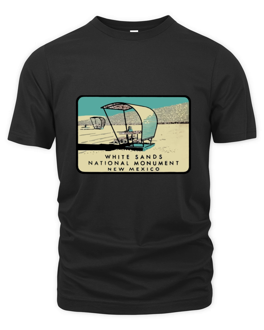 White Sands National Monument New Mexico Vintage Travel Decal CHRISTMAS UGLY Organic Unisex T-shirt