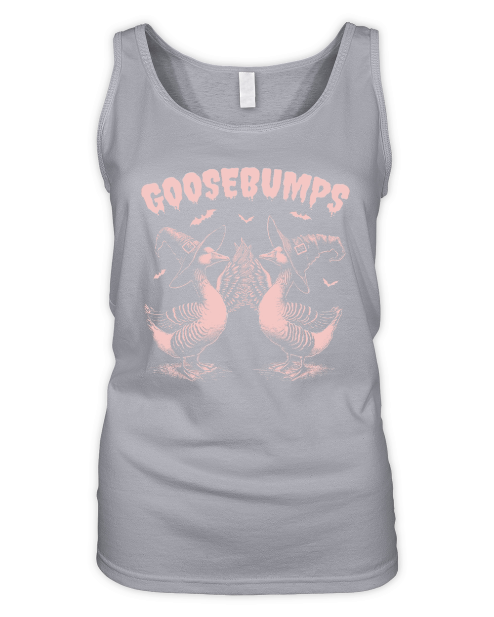 0502 Goosebumps Halloween Witch Goose D Pink Organic Women's Tank Top
