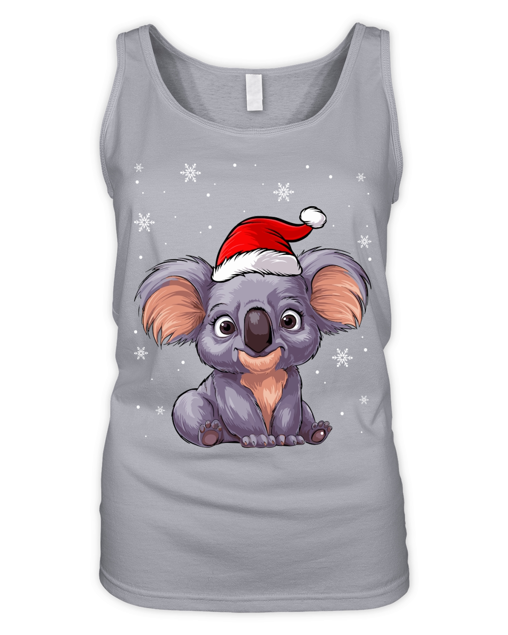 adorable koala wearing santa hat 2 Organic Women's Tank Top
