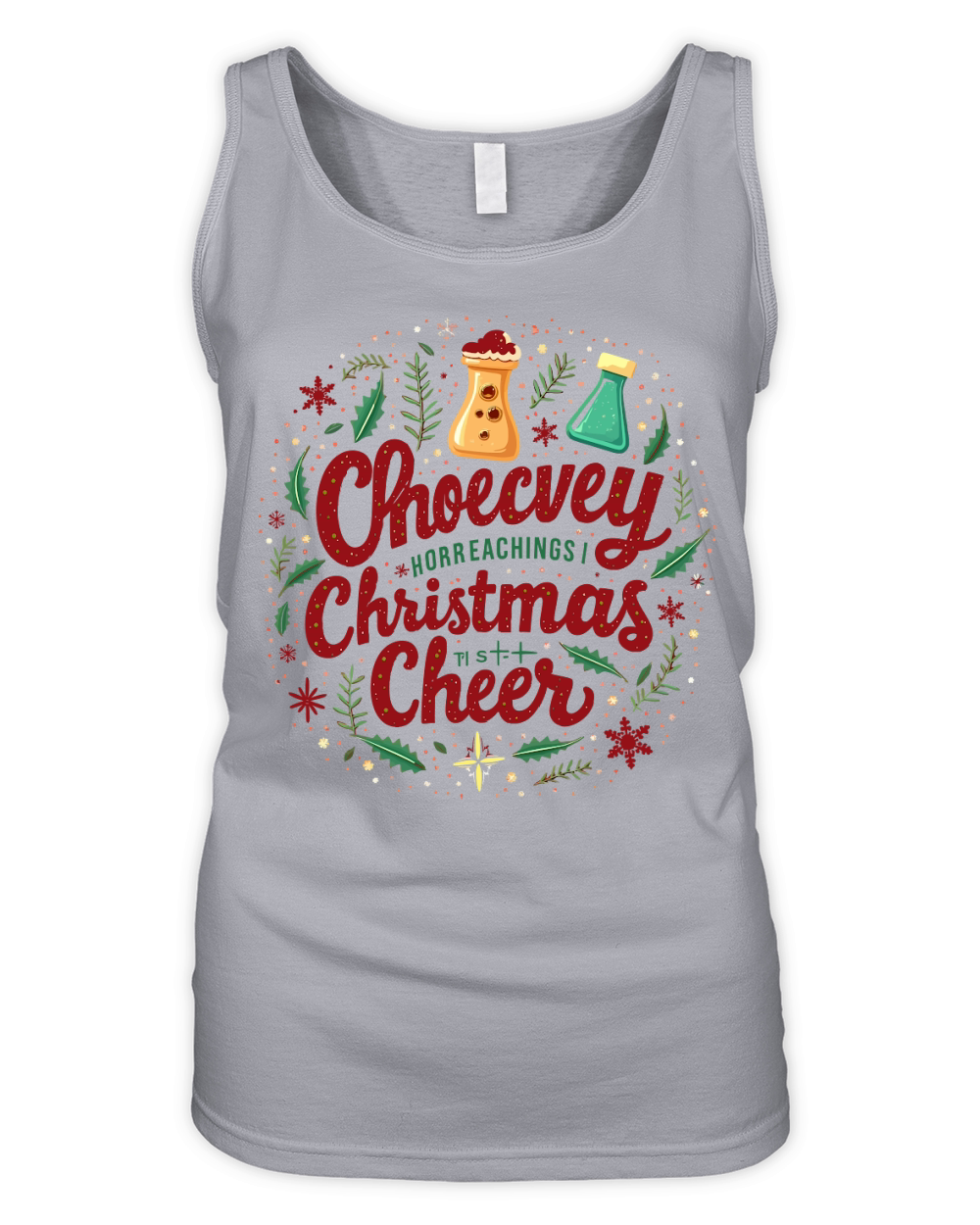 Choecvey horreachings i christmas cheer Organic Women's Tank Top