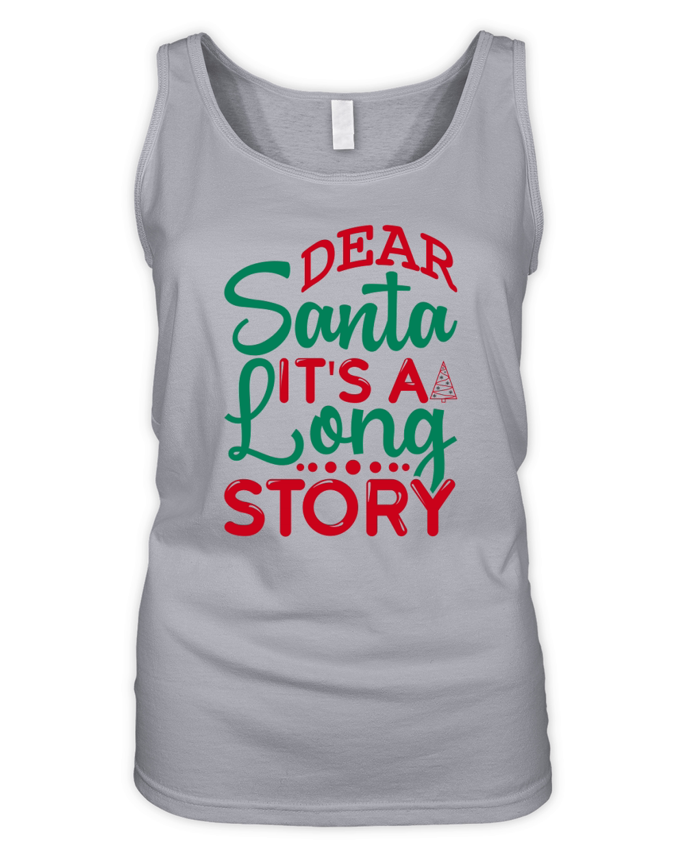 Dear santa it;s a long story Organic Women's Tank Top