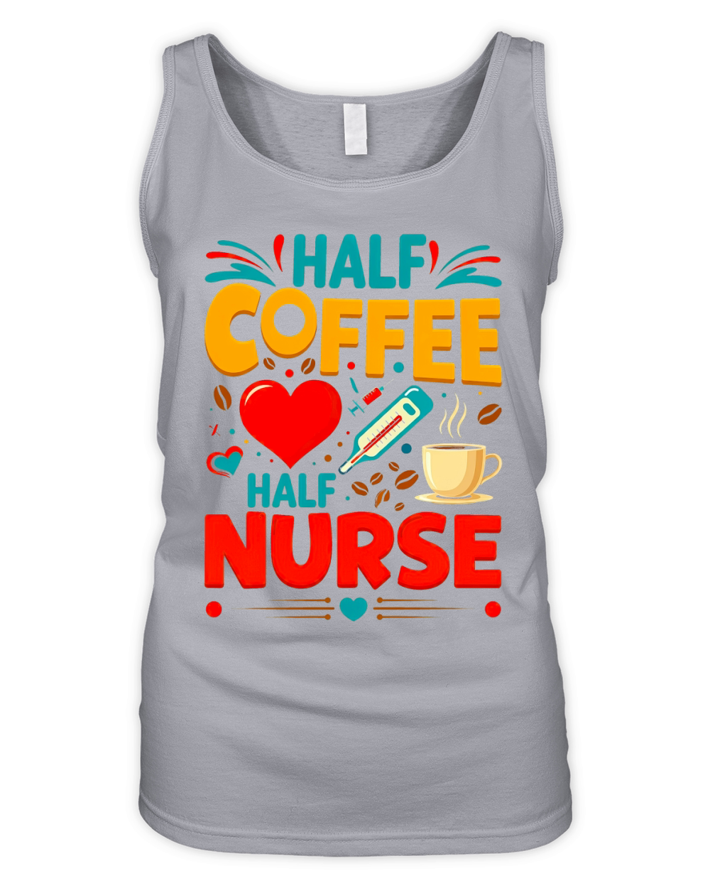 Half Coffee Half Nurse Organic Women's Tank Top