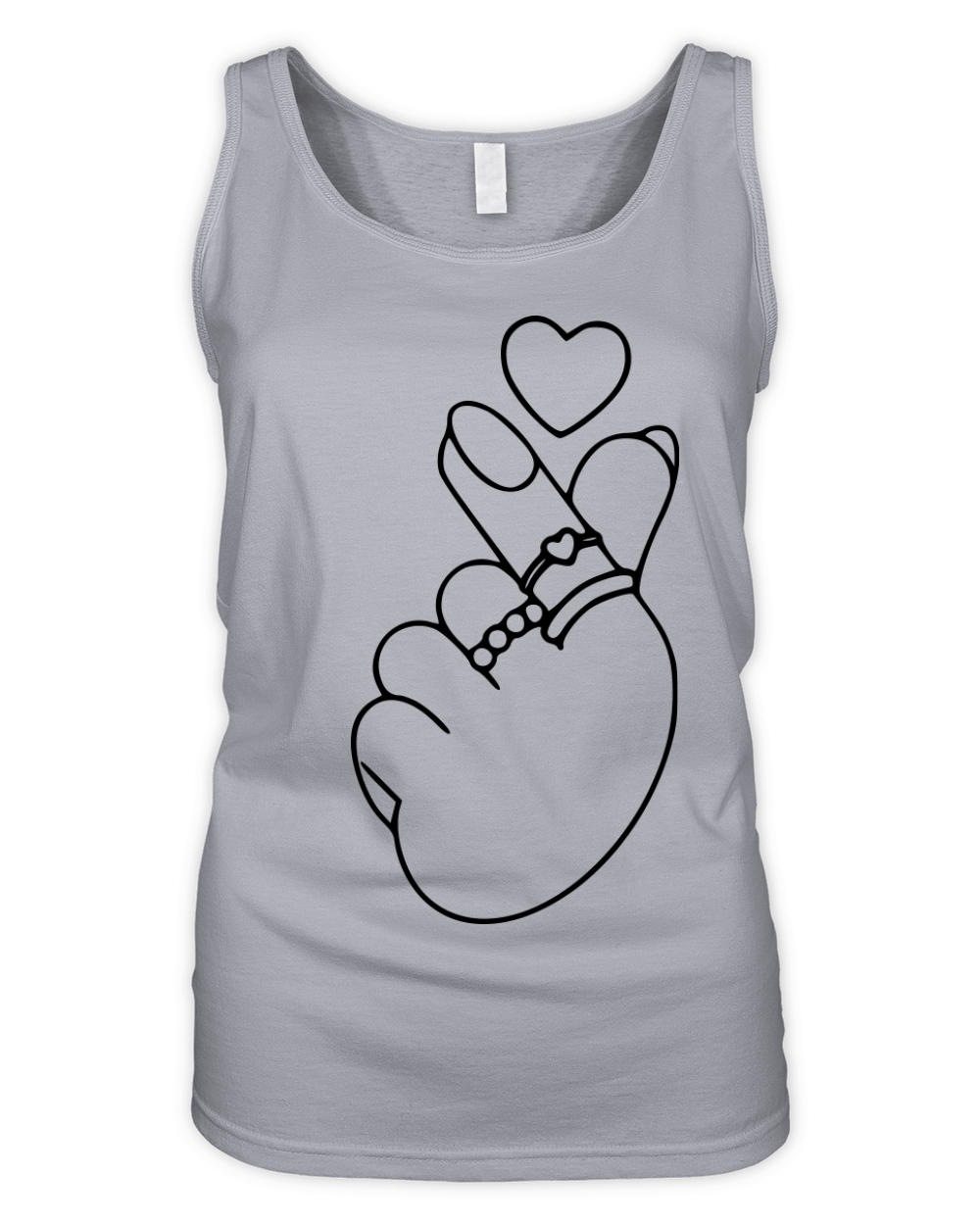 Korean Love Sign Organic Women's Tank Top