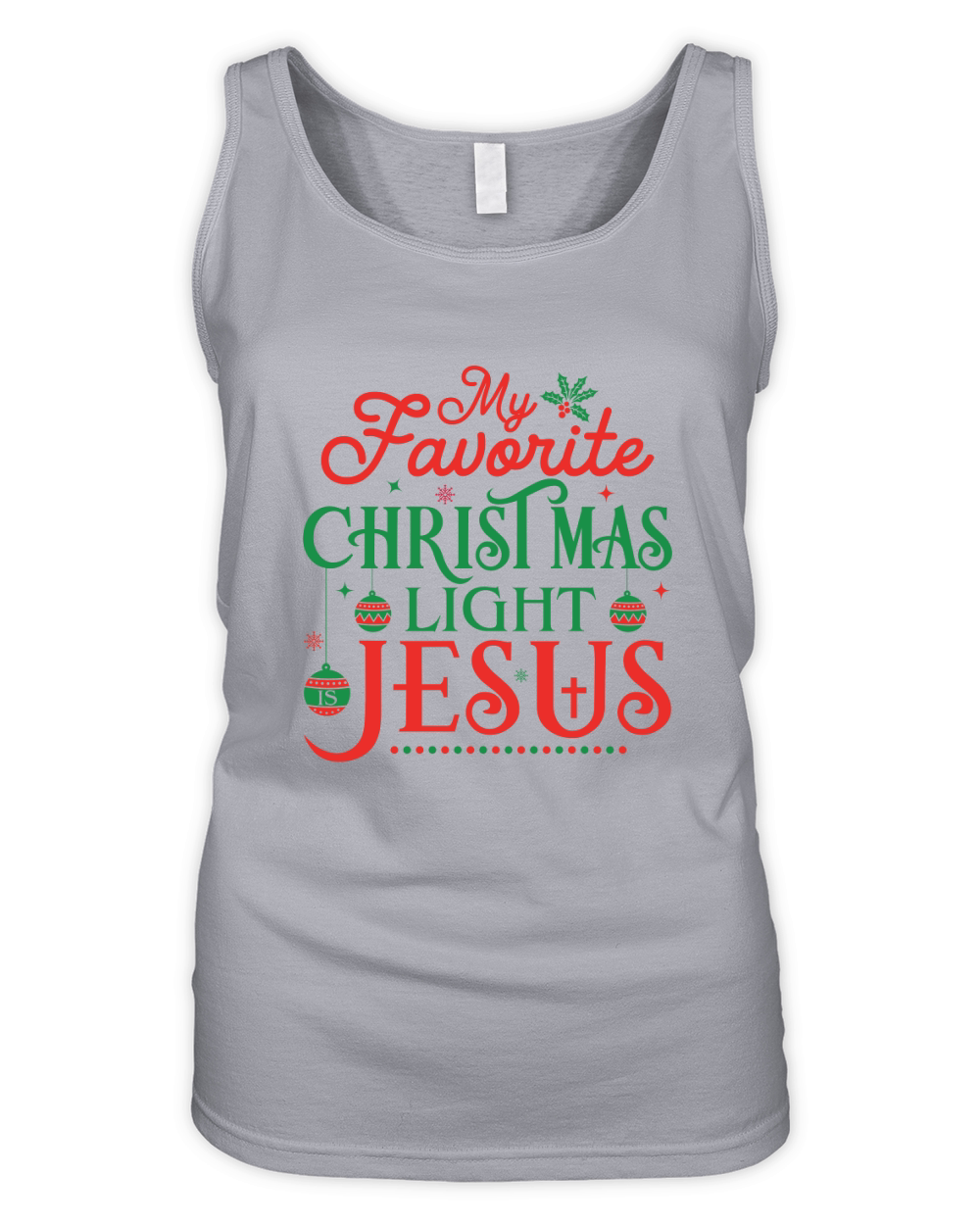 My fauorite christmas light jesus Organic Women's Tank Top