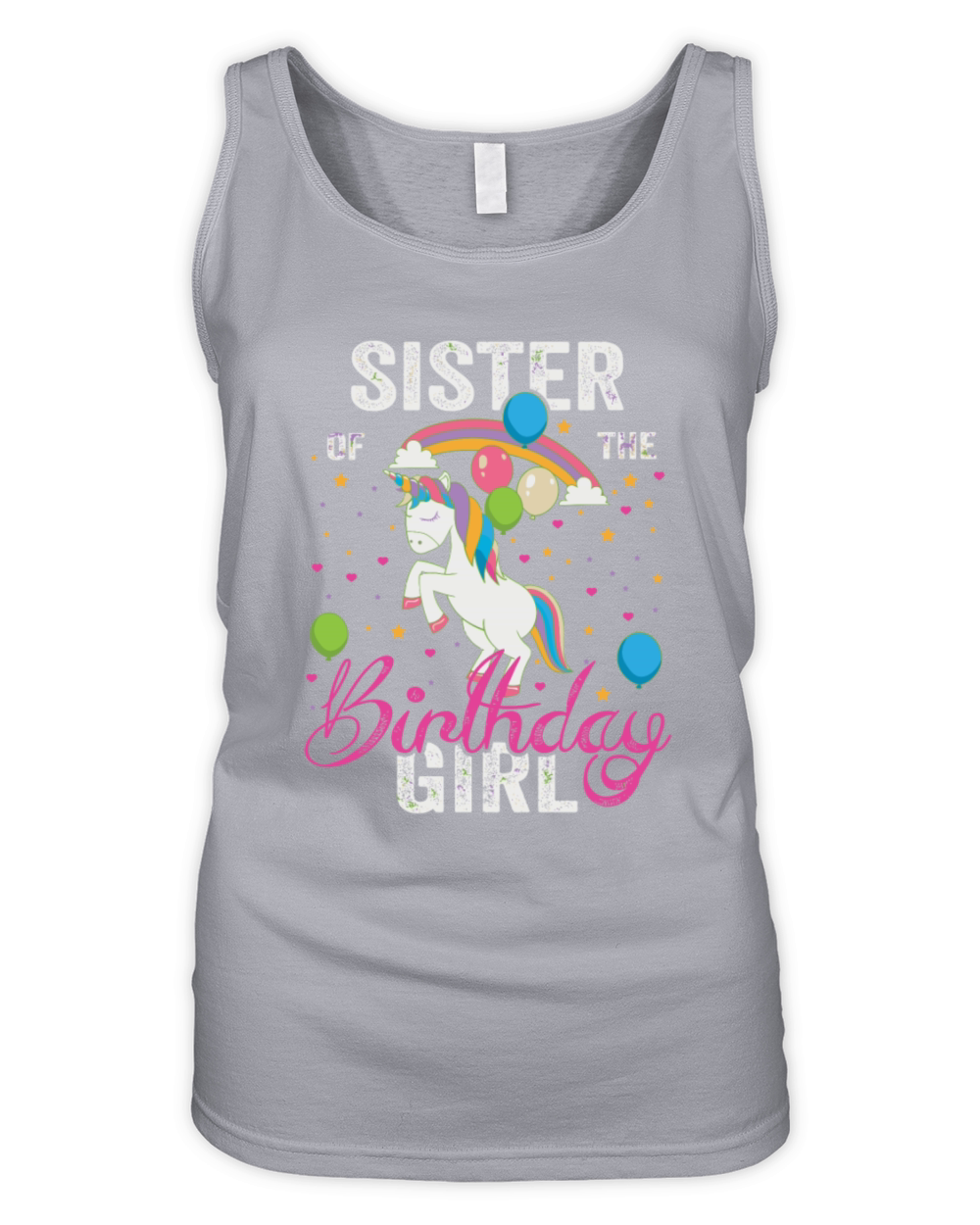Sister Of The Birthday Girl Awesome Unicorn Gift F Organic Women's Tank Top
