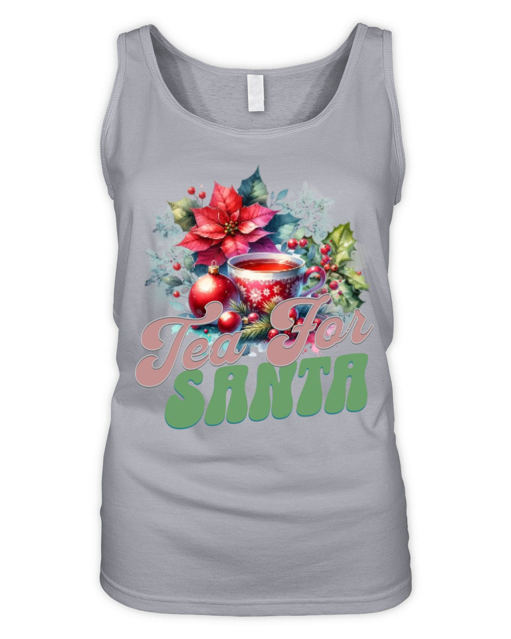 Tea For Santa Christmas 5 Organic Women's Tank Top