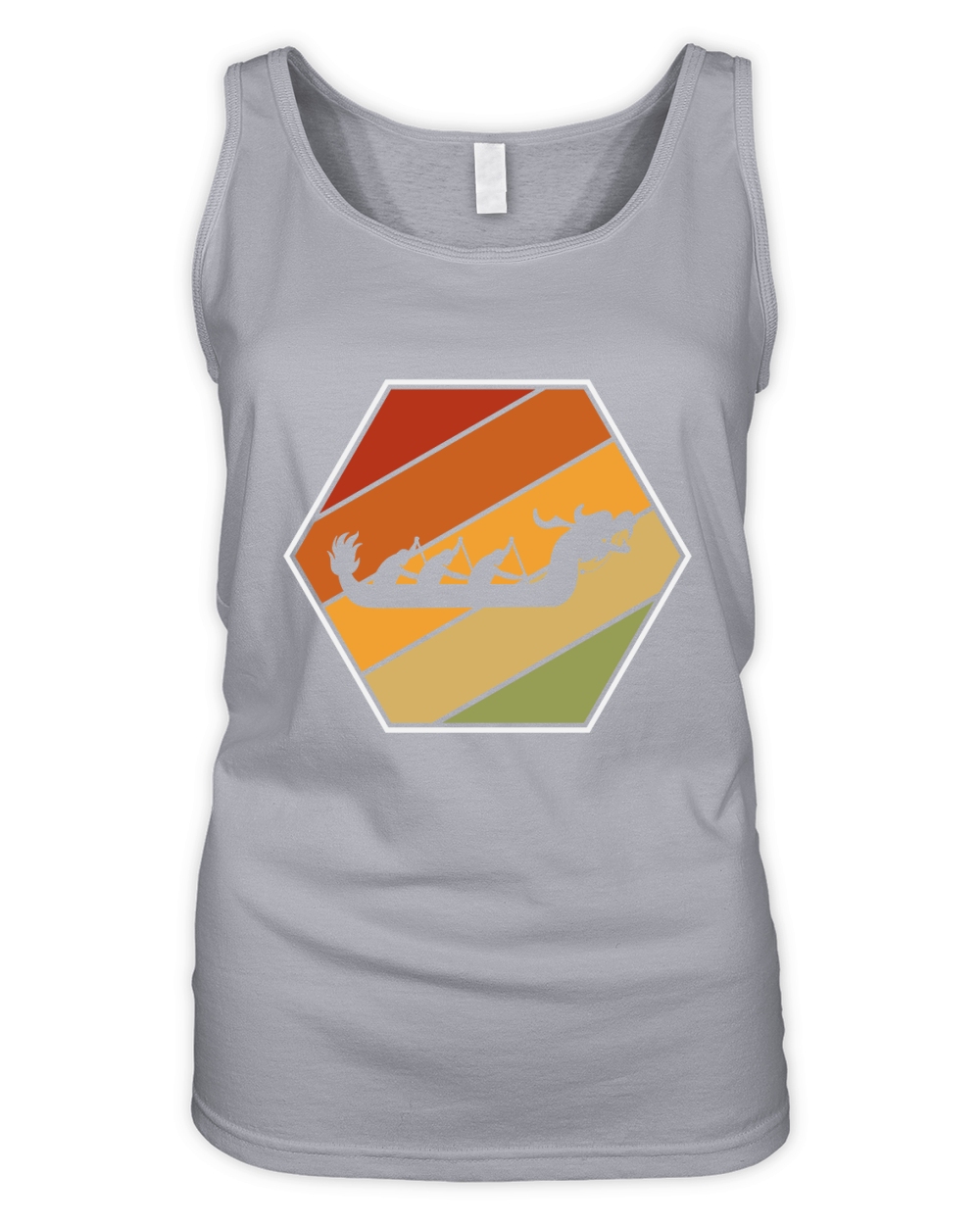 Vintage Dragon Boat Racing Organic Women's Tank Top