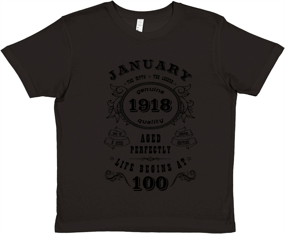 Born In January Premium Kids Crewneck T-shirt