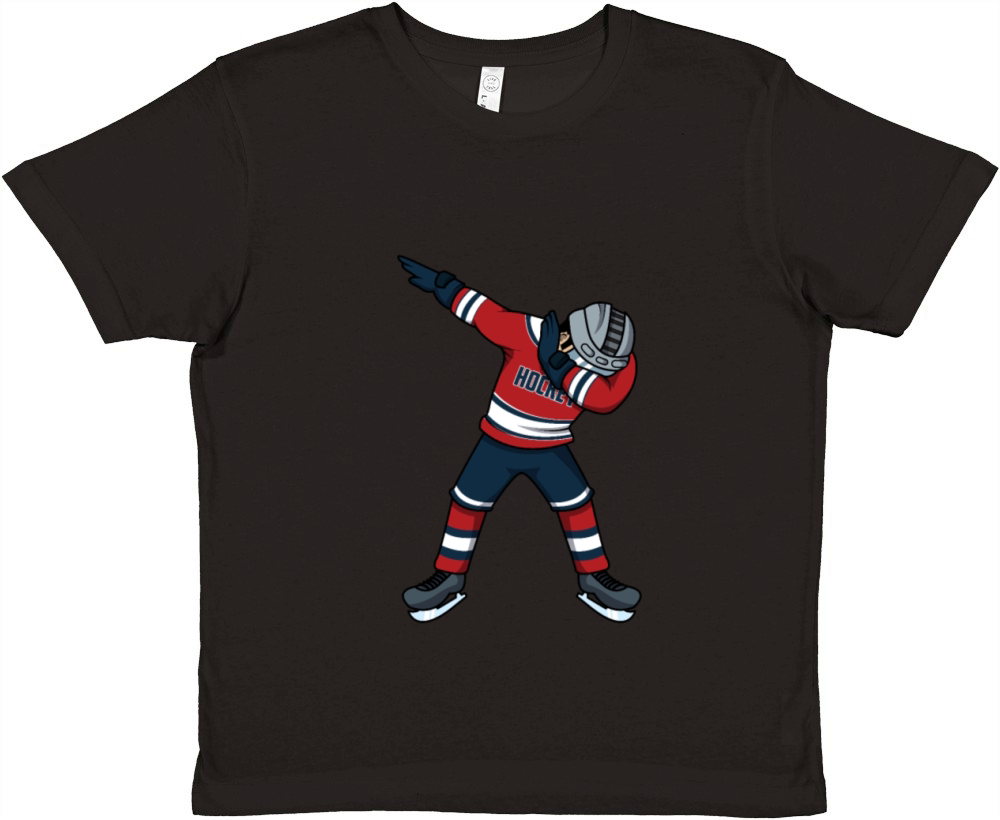 Dabbing Hockey Player Funny Hockey Shirt Premium Kids Crewneck T-shirt