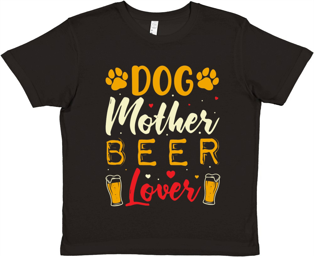 Dog Mother Beer Lover  (1) Premium Kids Crewneck T-shirt