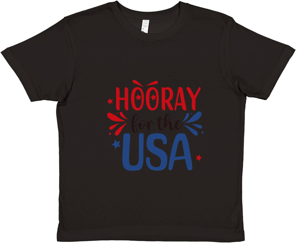 Hooray forthe USA Premium Kids Crewneck T-shirt