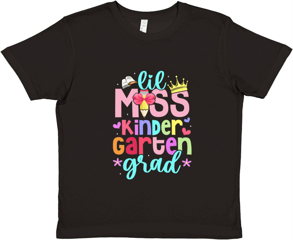 Lil Miss Kindergarten Grad Premium Kids Crewneck T-shirt