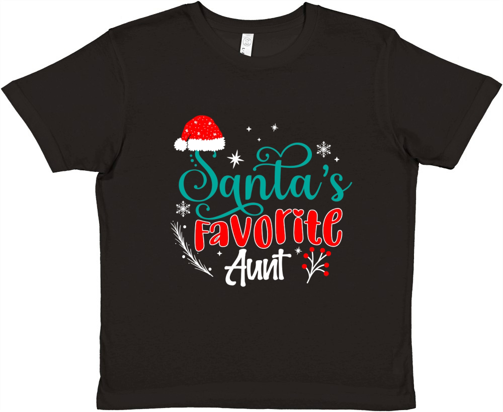 Santas Favorite Aunt Premium Kids Crewneck T-shirt