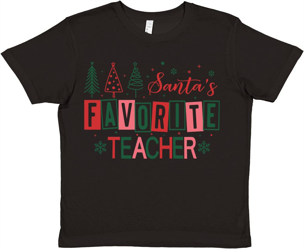 SantasFavoriteTeacher Premium Kids Crewneck T-shirt