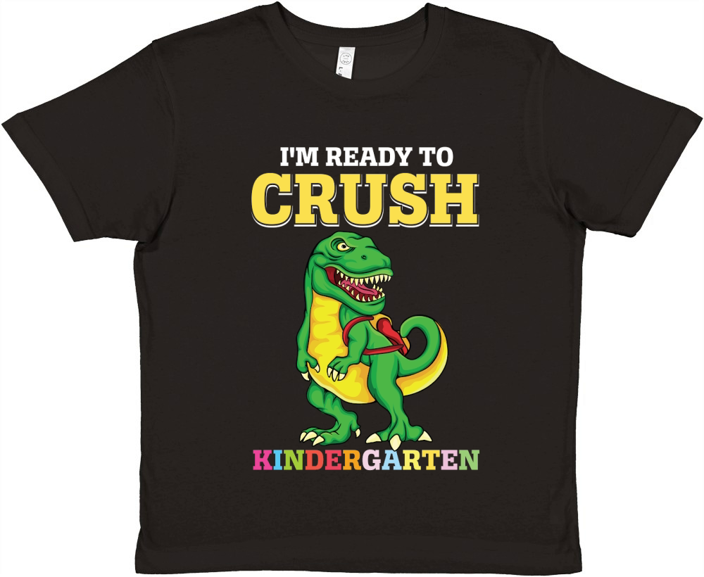 T rex Dinosaur Back to School kindergarten Premium Kids Crewneck T-shirt