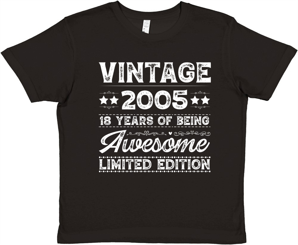 Vintage 2005 Being Awesome Limited Edition Birthday (2) Premium Kids Crewneck T-shirt