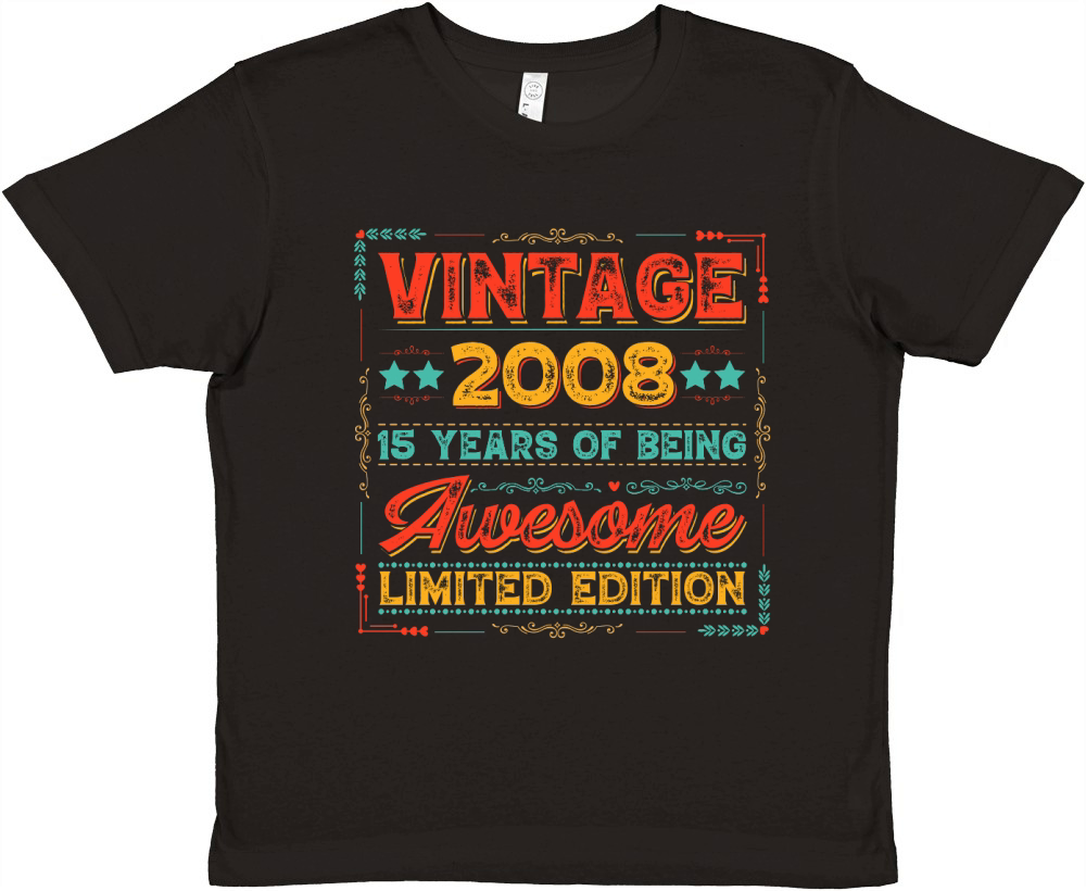 Vintage 2008 Being Awesome Limited Edition Birthday (1) Premium Kids Crewneck T-shirt