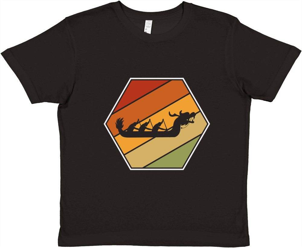Vintage Dragon Boat Racing Premium Kids Crewneck T-shirt