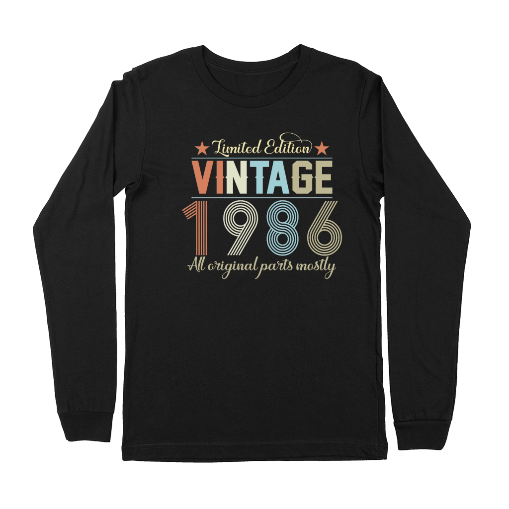 Birthday   Limited Edition Vintage 1986 Premium Long Sleeve