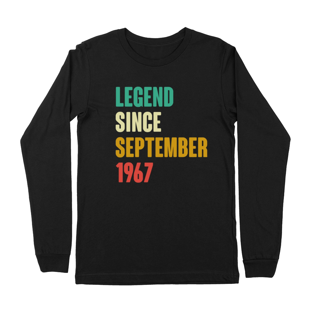 September 1967 55th Birthday 55 Years Old Bday Gi Premium Long Sleeve