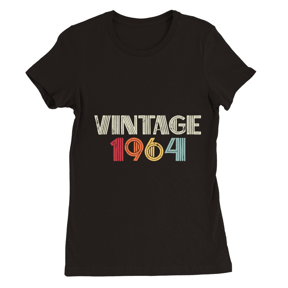 Vintage 1964 Birthday Premium Womens Crewneck T-shirt