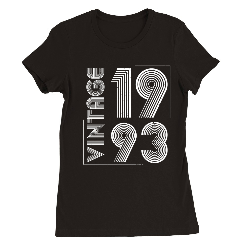 Vintage 1993 Birthday  (2) (1) Premium Womens Crewneck T-shirt