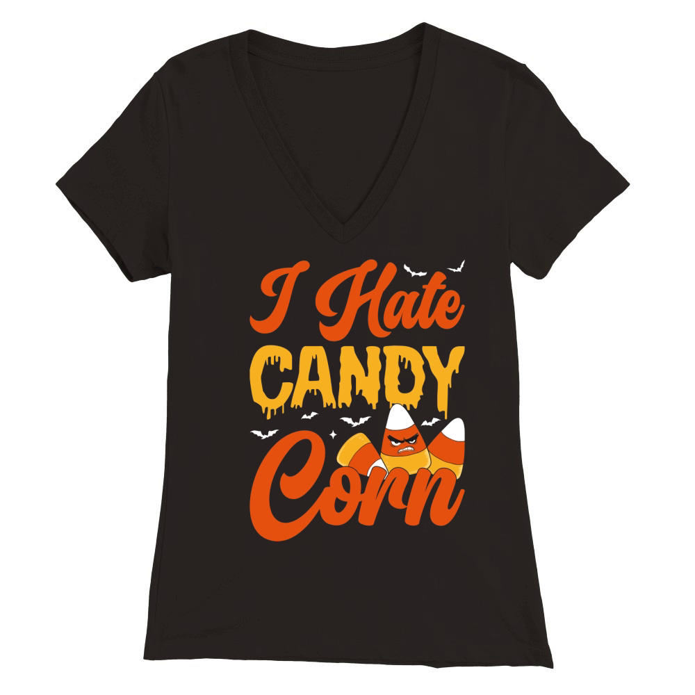 360. i hate candy corn Premium Womens V-Neck T-shirt