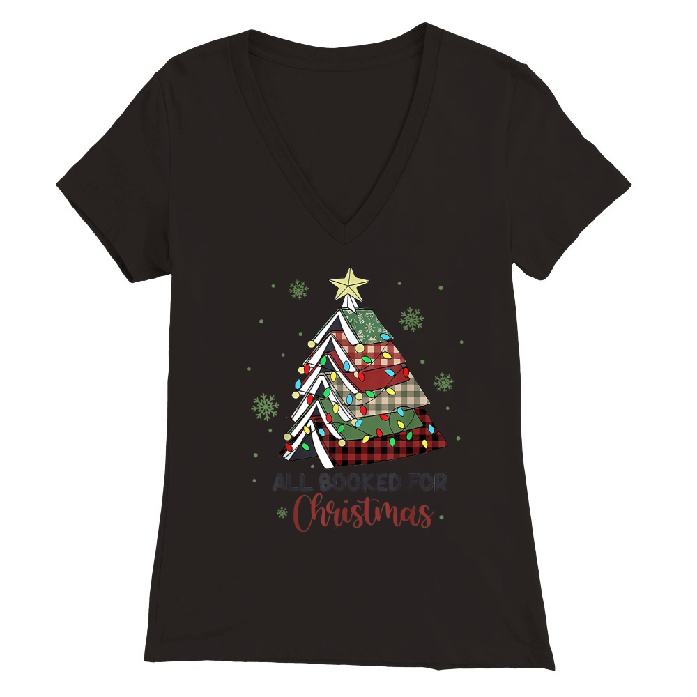 All booked for christmas 4 Premium Womens V-Neck T-shirt