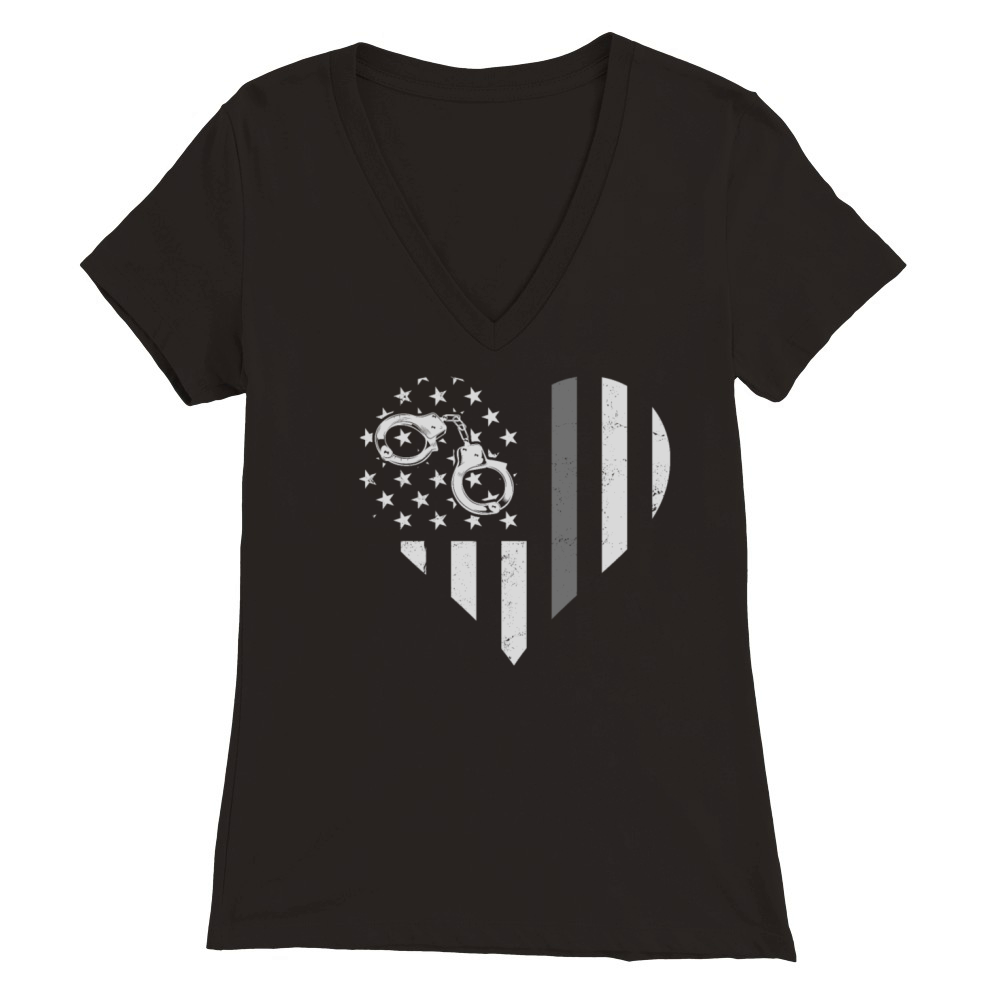 Correctional Officer Patriotic Premium Womens V-Neck T-shirt