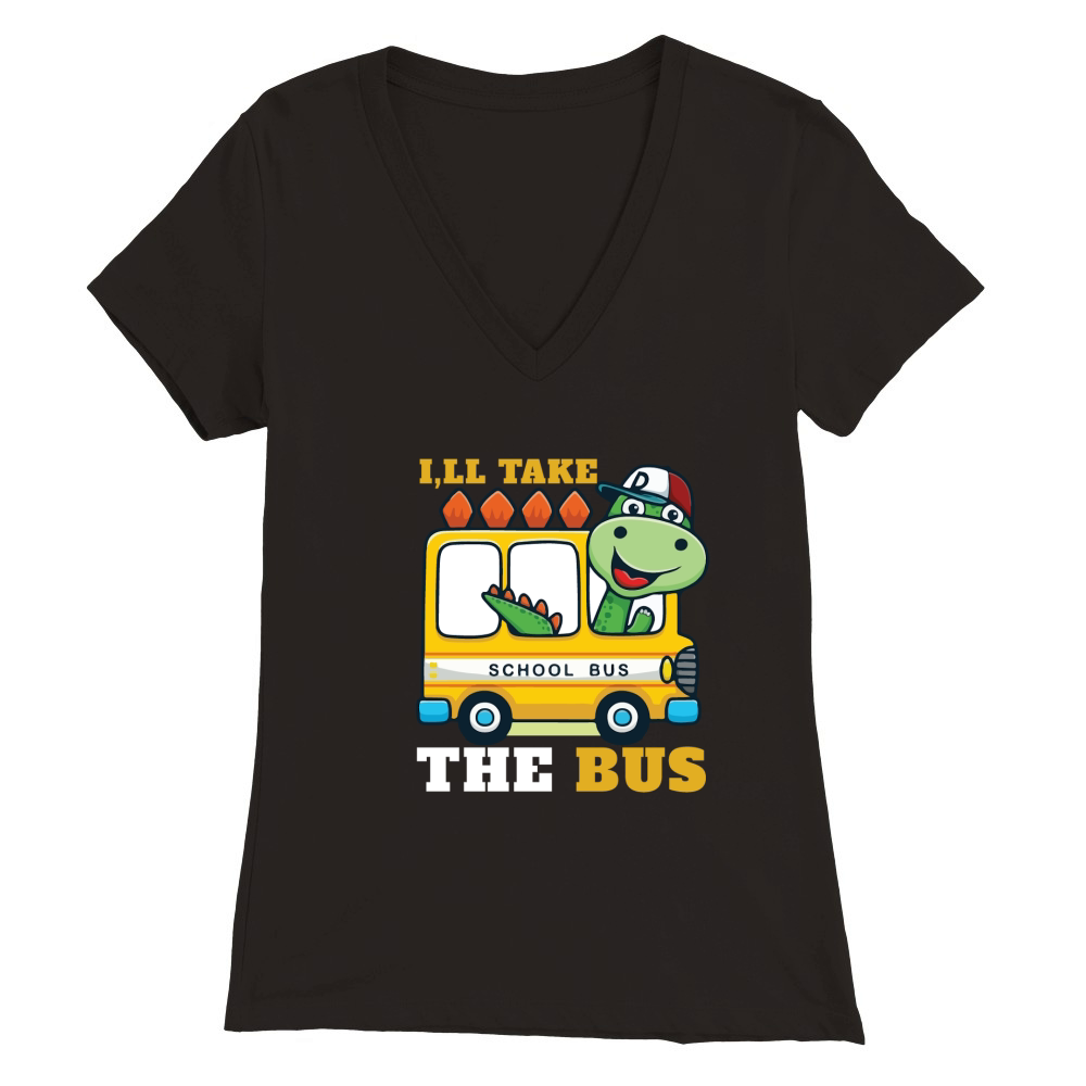 Ile Take The Bus Premium Womens V-Neck T-shirt