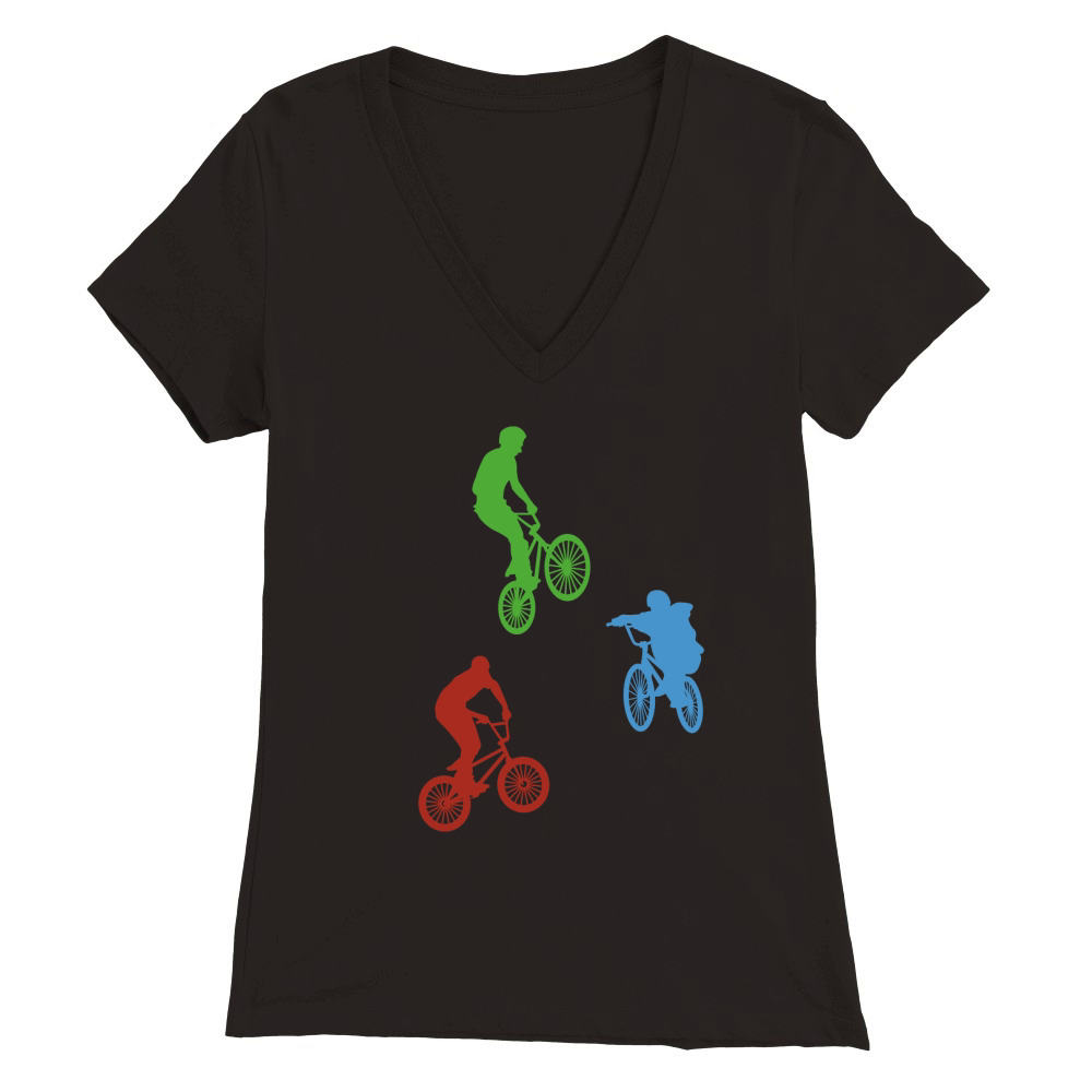 Three Bmx Retro BMX Bicycle Premium Womens V-Neck T-shirt