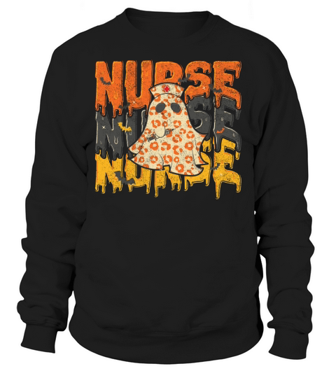 Ghost Boo Nurse Halloween sublimation gr Sweatshirt Unisex