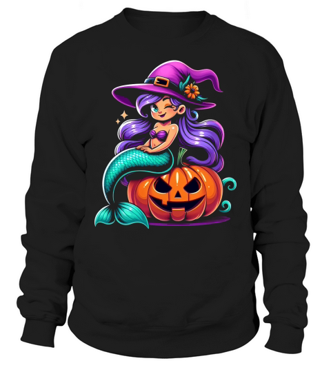 Halloween Mermaid Sublimation Sweatshirt Unisex