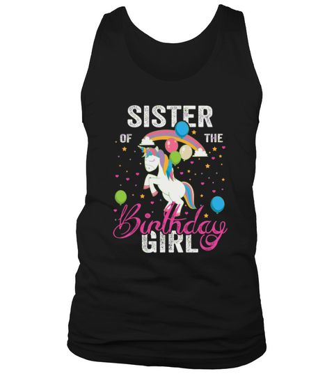Sister Of The Birthday Girl Awesome Unicorn Gift F Tank Top Unisex