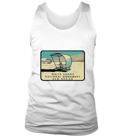 White Sands National Monument New Mexico Vintage Travel Decal CHRISTMAS UGLY Tank Top Unisex