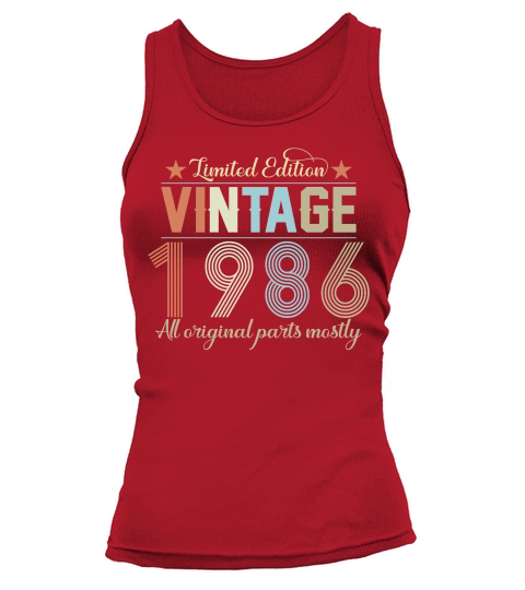 Birthday   Limited Edition Vintage 1986 Tank top Woman