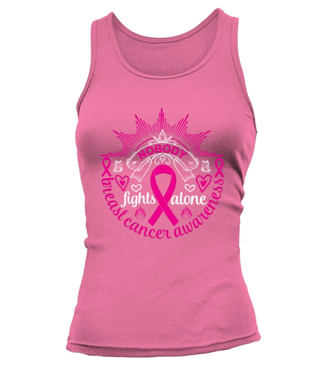 Nobody Fights Alone Breast Cancer Awareness Tank top Woman